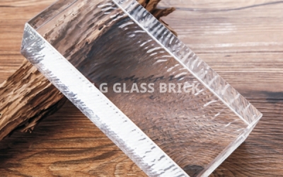 BLG-180 폴리시 스트라이프 화이트 유리벽돌